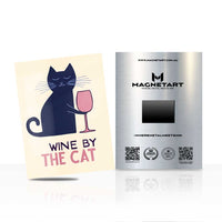 Wine by the Cat Wall Art – Funny Cat Aluminium Print