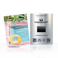 Summer Pool Wall Art – Colorful Vacation Aluminium Print