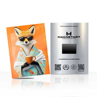 Stylish Fox Wall Art – Cozy Character Aluminium Print
