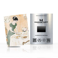 Vintage Tea Scene Wall Art – Elegant Lifestyle Aluminium Print