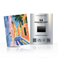 Colorful Street Wall Art – Mediterranean Alley Aluminium Print