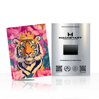 Floral Tiger Wall Art – Bold Animal Aluminium Print