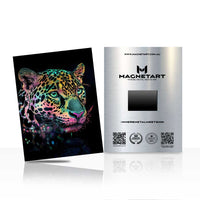 Neon Leopard Wall Art – Bold Luxury Aluminium Print