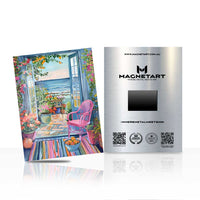 Coastal Balcony Wall Art – Colorful Mediterranean View Aluminium Print