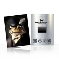 Gentleman Frog Wall Art – Vintage Animal Portrait Aluminium Print