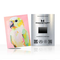 Colorful Bird Wall Art – Soft Abstract Animal Aluminium Print