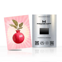 Pomegranate Wall Art – Minimal Fruit Illustration Aluminium Print