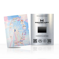 Pastel Ferris Wheel Wall Art – Dreamy Fair Aluminium Print