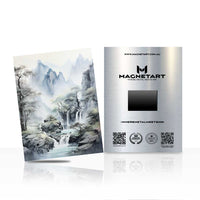 Misty Mountain Waterfall Serenity Metal Wall Art