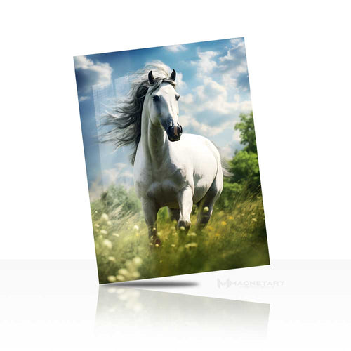 Freedom Run – White Horse Meadow Wall Art