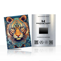 Majestic Tiger Spirit Metal Wall Art – Vibrant Abstract Wildlife Magnetic Aluminium Print | MagnetArt