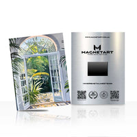 Tropical Window Wall Art – Botanical Escape Aluminium Print | MagnetArt