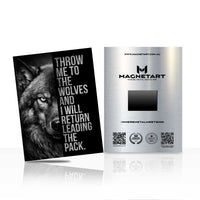 Throw Me to the Wolves Metal Wall Art – Strength & Leadership Motivation Poster