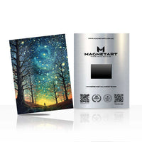 Starlit Forest Dream Metal Wall Art – Celestial Woodland Nightscape Magnetic Aluminium Print | MagnetArt